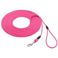 bio-leine bis 25kg Biothane Schleppleine leuchtendes rosa 10 m