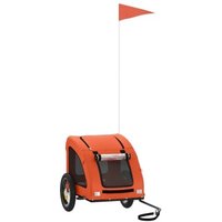 VidaXL Fahrradanhänger Hund 124x53x53cm (L x B x H) orange
