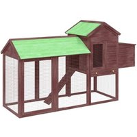 VidaXL Hühnerstall 193 x 65 x 117 cm (L x B x H) braun