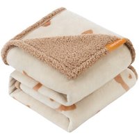 FEANDREA Wasserdichte Hundedecke Sherpa Fleece Beige