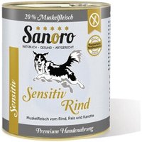 Sanoro Sensitiv Rind Menü mit Reis und Karotte 6x800g