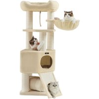 FEANDREA großer Kratzbaum Sisalstämme beige