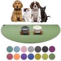 SANOZOO ® - Napfunterlage Halbrund - Öko-Tex und Made in Germany blassgrün 30 cm