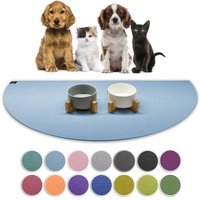 SANOZOO ® - Napfunterlage Halbrund - Öko-Tex und Made in Germany hellblau 30 cm