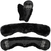 Equinate Mondgurt anatomisch Lammfell schwarz 80 cm