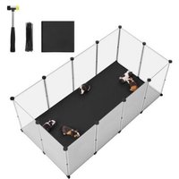 SONGMICS L-XL Kleintiergehege mit wasserfester Unterlage weiß 1