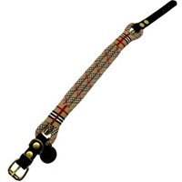 Wildfang Hundehalsband "Parkgeflüster" aus Tau und Nylon Takelung schwarz/ beige/ rot S