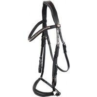 Hans Melzer Horse Equipment Hans Melzer Trense Valluhn schwarz/silber hannoversches Reithalfter WB (Warmblut)