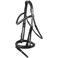 Hans Melzer Horse Equipment Hans Melzer Trense Valluhn schwarz/silber englisches Reithalfter Pony