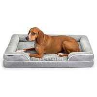 Lionto orthopädisches Hundebett mit erhöhtem Rand rutschfest M