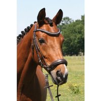 Hans Melzer Horse Equipment Hans Melzer Trense Calgary hannoversches Reithalfter braun/silber WB EXTRA (KB-Kaltblut)