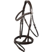 Hans Melzer Horse Equipment Hans Melzer Trense Calgary englisches Reithalfter braun/silber LACK Pony