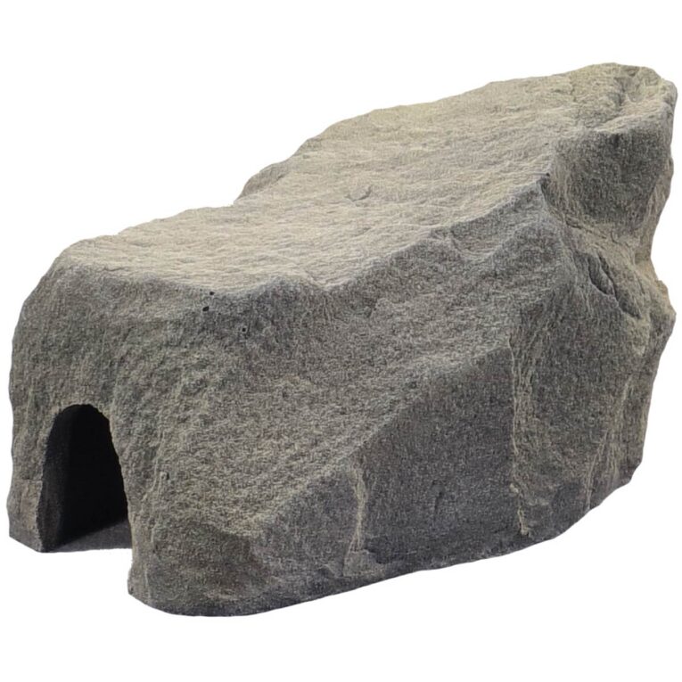 Variogart Deko Höhle S2 in verschiedenen Farben aus naturgetreuem Graphikstein für Aquarien und Terrarien.