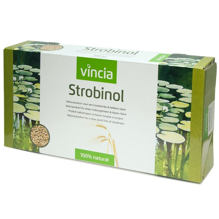 Velda Strobinol ist ein Naturprodukt basierend auf Gerstenstroh mit präventiven Wirkung. Teichwasser bleibt trübungsfrei und klar. 100% natürliche Wirkung von Gerstenstroh.