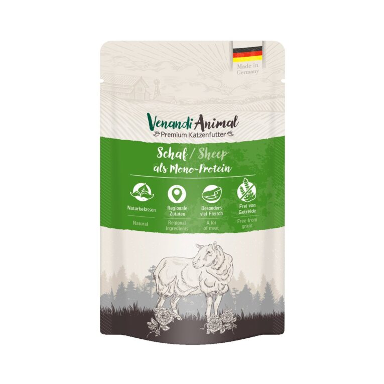 Venandi Nassfutter - hoher Fleischanteil aus einer Proteinquelle.Natürlich