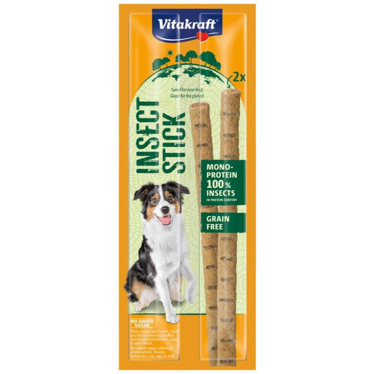 Leckerer Hundesnack für zwischendurch aus hochwertigem Insekten-Protein im 2er Pack.