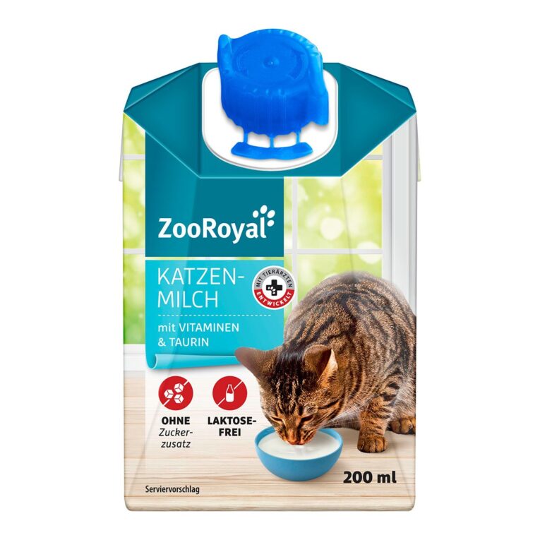 Schmackhafte Katzenmilch von ZooRoyal. Als Belohung und für eine zusätzliche Flüssigkeitsaufnahme geeignet. Der Snack ist für Katzen aller Lebensphasen zu empfehlen.