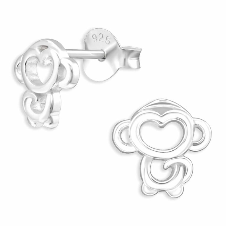 Affen Ohrringe aus 925 Silber IN UNSEREM Hundeshop günstig kaufen