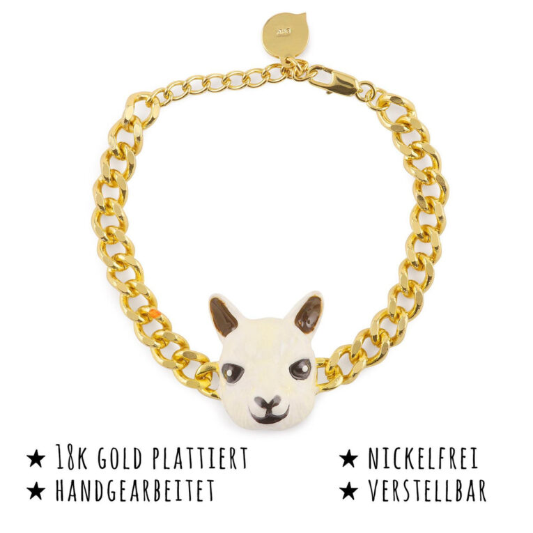 Alpaka Armband vergoldet IN UNSEREM Hundeshop günstig kaufen