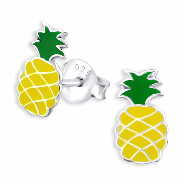 Ananas Ohrringe aus 925 Silber IN UNSEREM Hundeshop günstig kaufen
