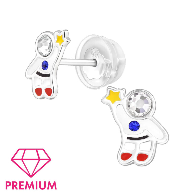 Astronaut Kinder Premium Ohrringe 925 Silber IN UNSEREM Hundeshop günstig kaufen