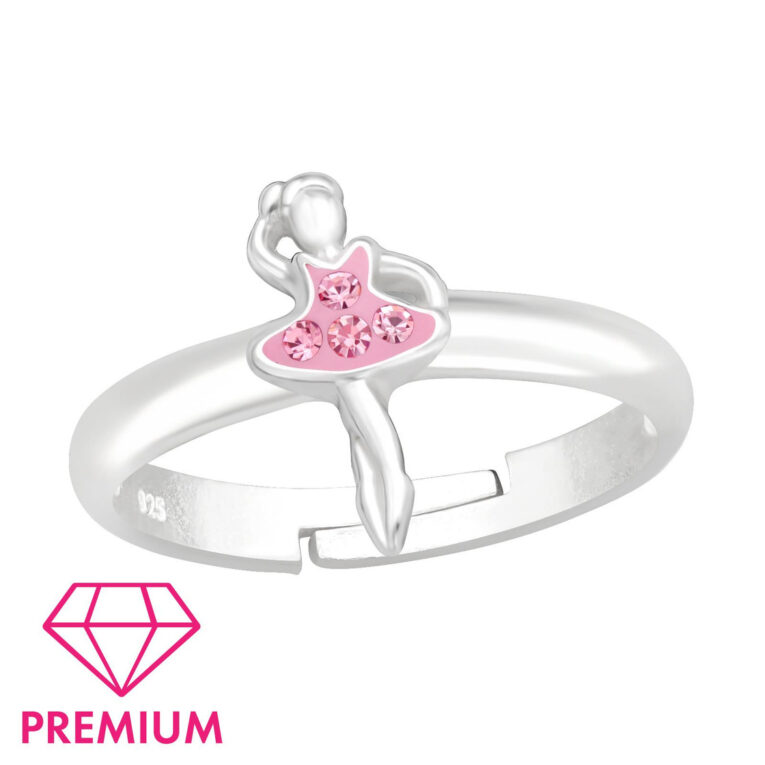Ballet M?dchen Kinder Premium Ring 925 Silber - Gr??e 2