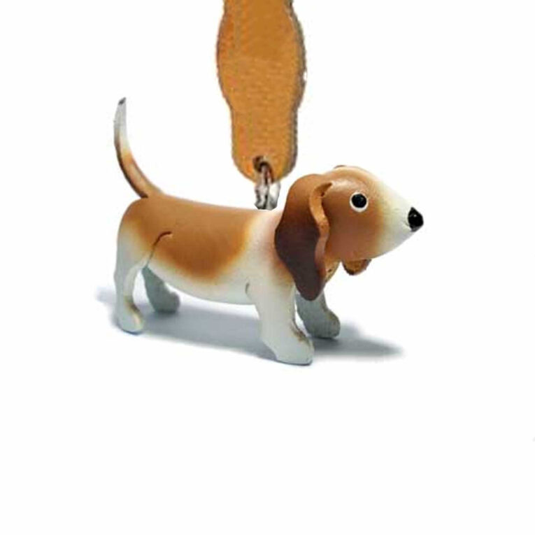 Basset Hound Schl?sselanh?nger aus Leder IN UNSEREM Hundeshop günstig kaufen