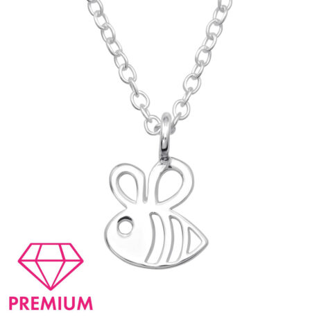 Biene Kinder Premium Halskette 925 Silber