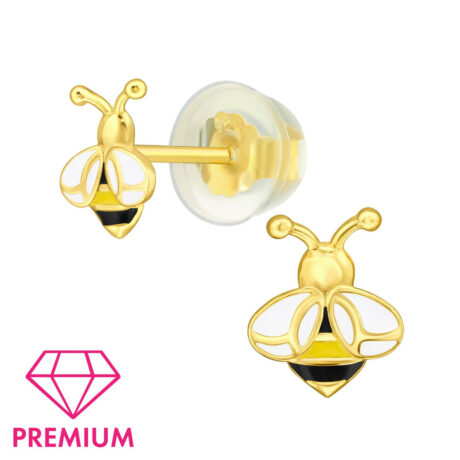 Biene Kinder Premium Ohrringe 925 Silber