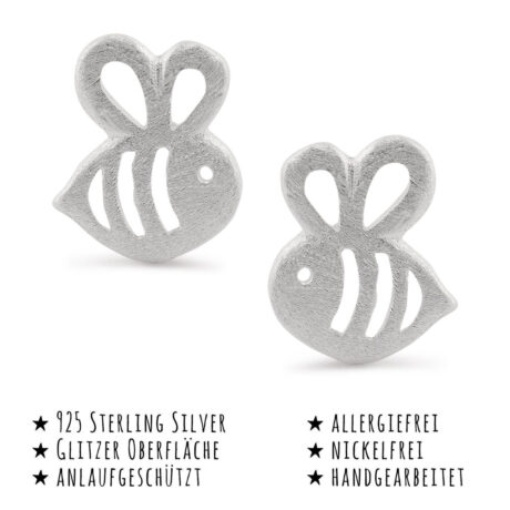 Bienen Ohrringe aus 925 Silber