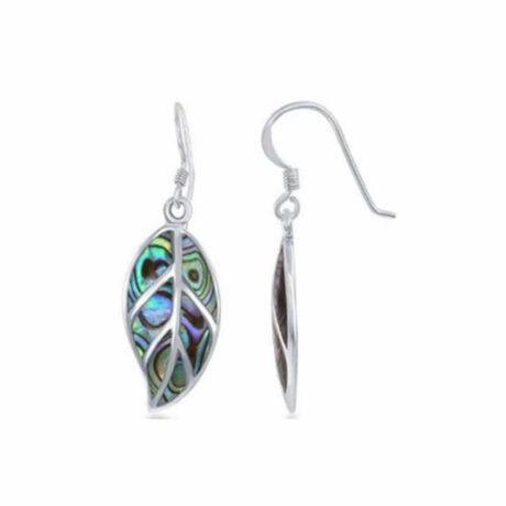 Blatt Ohrringe aus 925 Silber