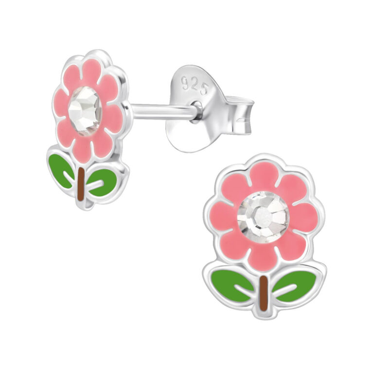 Blume Kinder Ohrringe 925 Silber IN UNSEREM Hundeshop günstig kaufen