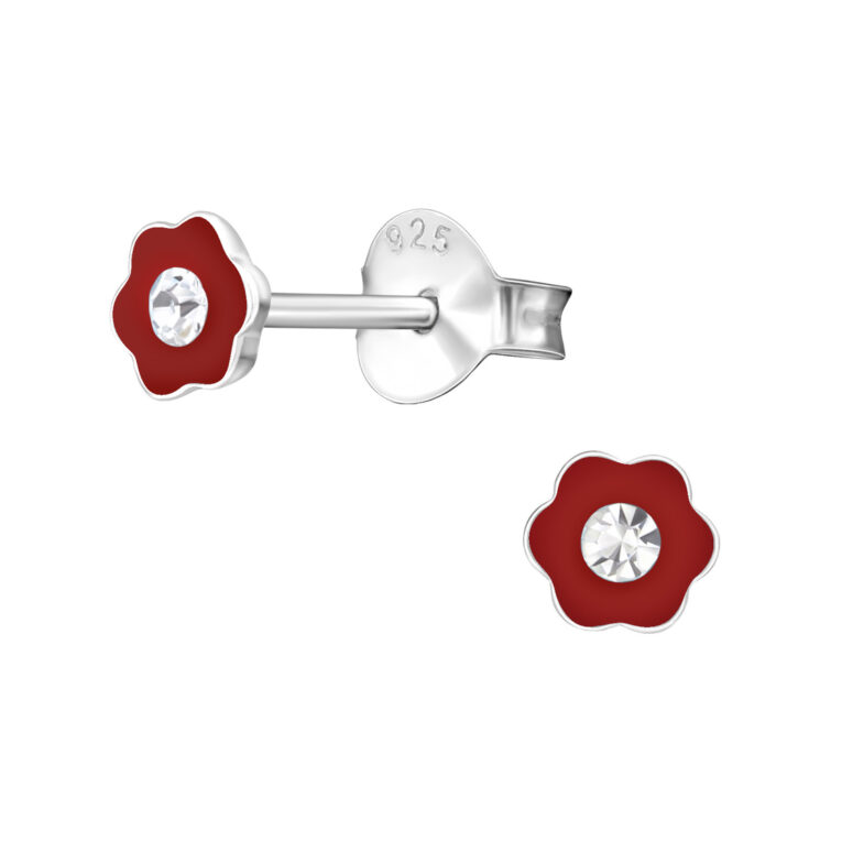 Blume Kinder Ohrringe 925 Silber IN UNSEREM Hundeshop günstig kaufen