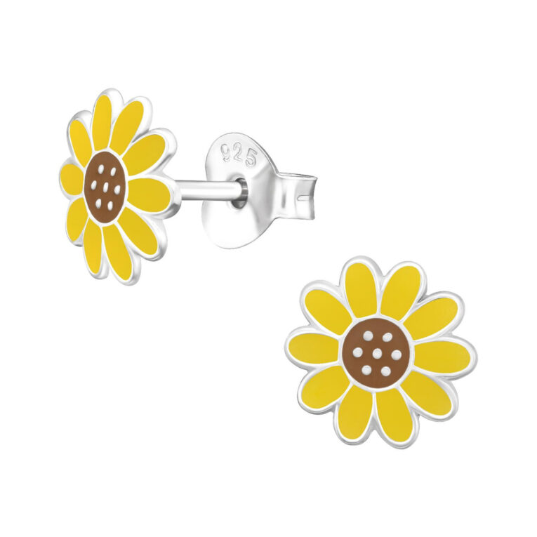 Blumen Kinder Ohrringe 925 Silber IN UNSEREM Hundeshop günstig kaufen