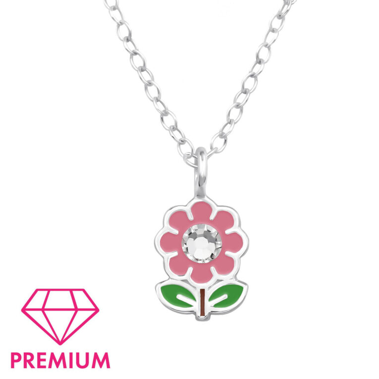 Blumen Kinder Premium Halskette 925 Silber IN UNSEREM Hundeshop günstig kaufen