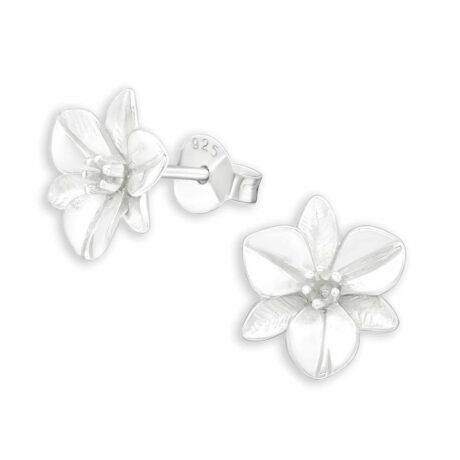Blumen Ohrstecker aus 925 Sterling Silber | Perfektes Schmuckgeschenk f?r Damen