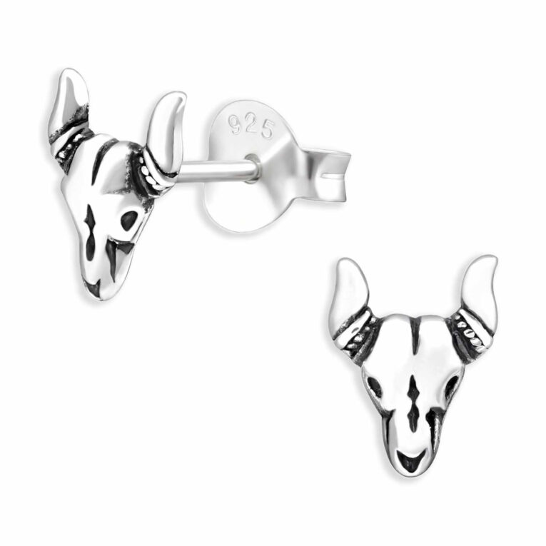 Bullen Ohrringe aus 925 Silber IN UNSEREM Hundeshop günstig kaufen