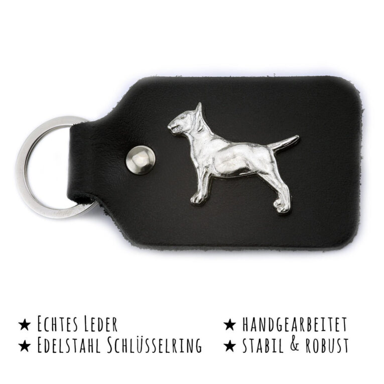 Bullterrier Schl?sselanh?nger aus Leder IN UNSEREM Hundeshop günstig kaufen