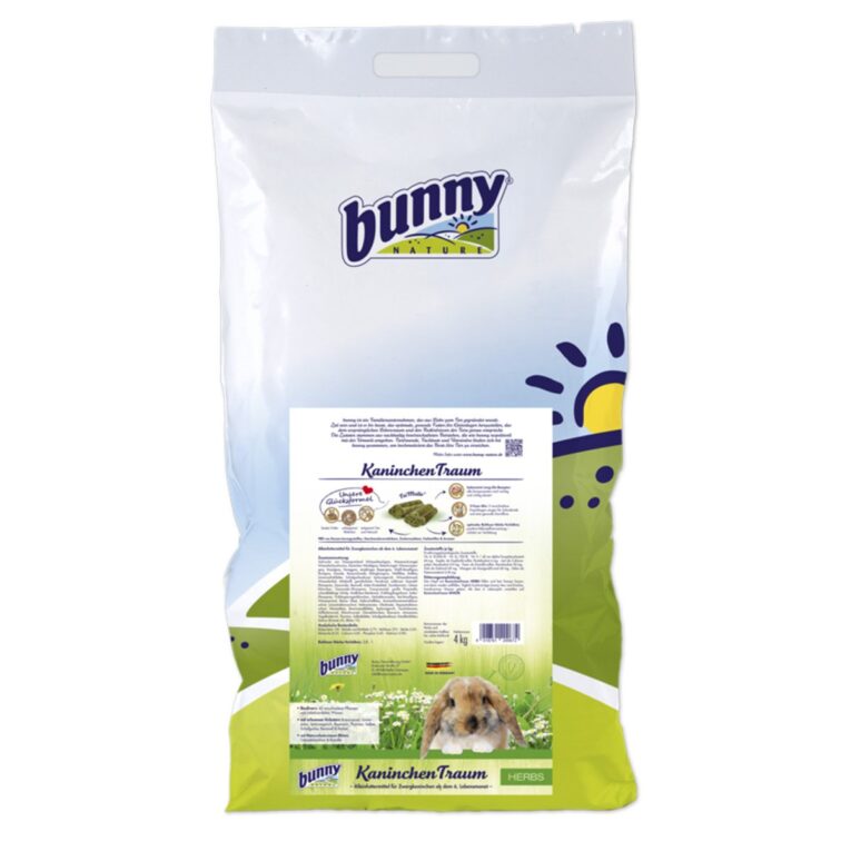 Dieses Futter aus dem Hause Bunny fördert ein gesundes Wachstum bei jungen Zwergkaninchen. Es unterstützt den Abrieb der Zähne.