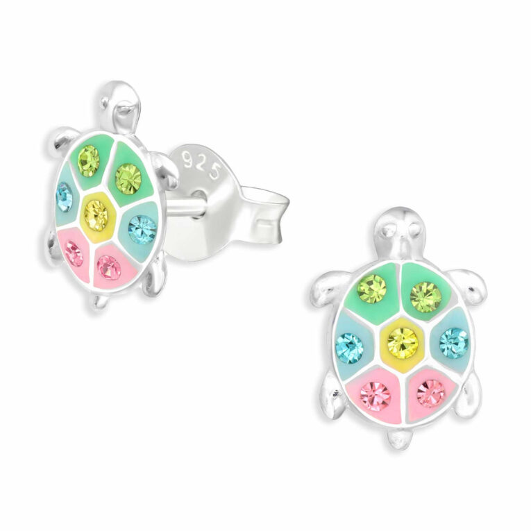 Bunte glitzer Schildkr?te Ohrringe aus 925 Silber IN UNSEREM Hundeshop günstig kaufen