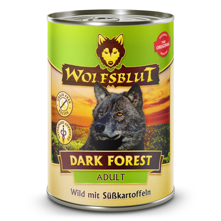 Dark Forest Nassfutter Wild mit Süßkartoffeln Die Rezeptur von DARK FOREST Nassfutter verbindet die Nahrung des Wolfs mit den neuesten wissenschaftlichen Erkenntnissen über richtige Hundeernährung. Auf einen Blick: Hundeernährung nach dem Vorbild des Wolfes Rezeptur mit natürlichen Inhaltsstoffen Frisches und bekömmliches Wild als Hauptbestandteil Wild ist besonders nährstoffreich und besitzt einen würzigen und zugleich sehr natürlichen Geschmack Ohne Getreide