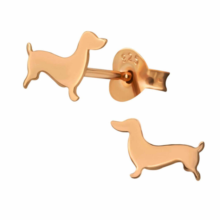 Dackel Hunde Ohrringe aus 925 Silber IN UNSEREM Hundeshop günstig kaufen