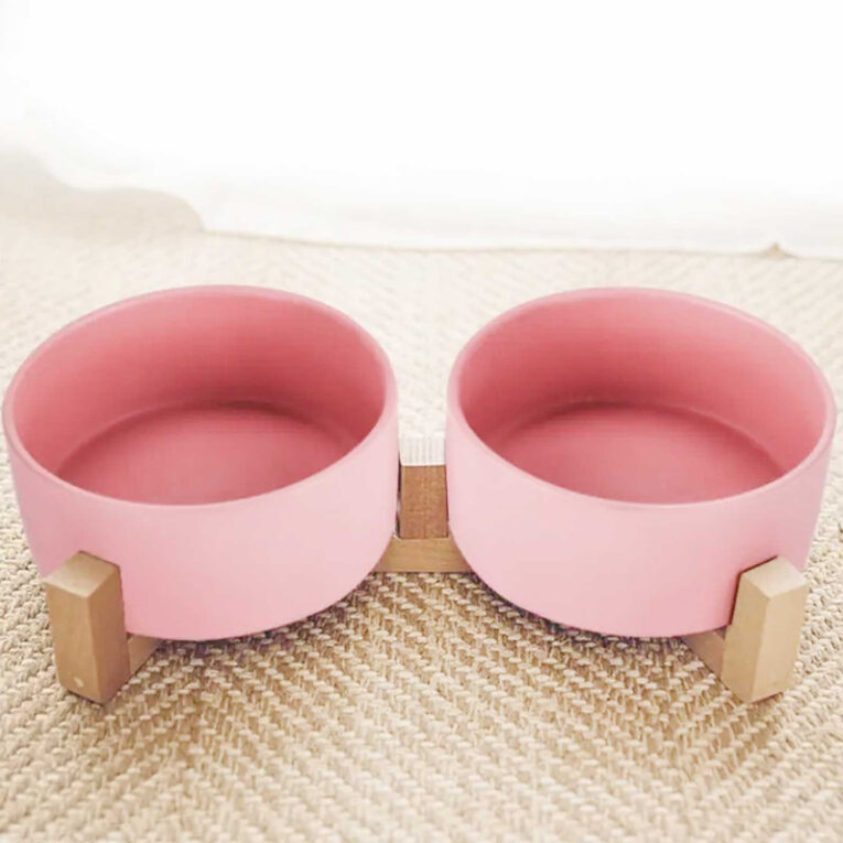 Doppel Hundenapf und Katzennapf aus Keramik pink 2 x 850ml IN UNSEREM Hundeshop günstig kaufen