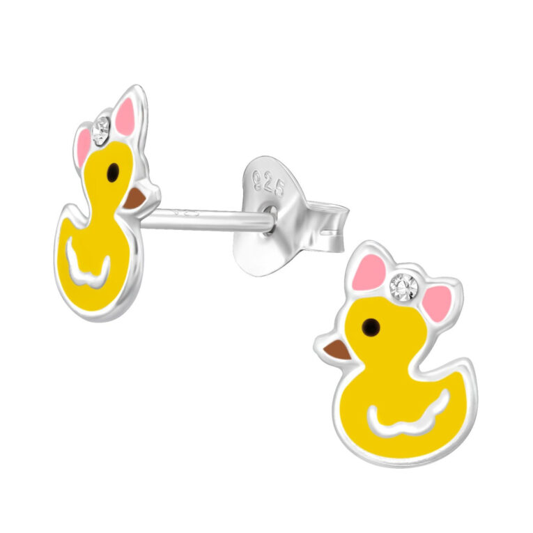 Ente Kinder Ohrringe 925 Silber IN UNSEREM Hundeshop günstig kaufen