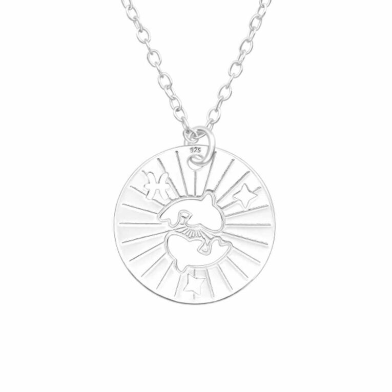 Exklusive Silber Laser Cut Fische Sternzeichen Halskette | Dein himmlisches Accessoire IN UNSEREM Hundeshop günstig kaufen