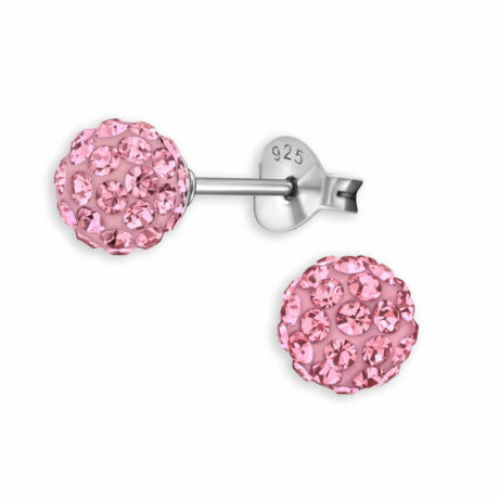 Exquisite Kugel Ohrstecker aus 925 Sterling Silber mit Kristallen | Perfekt f?r jeden Anlass