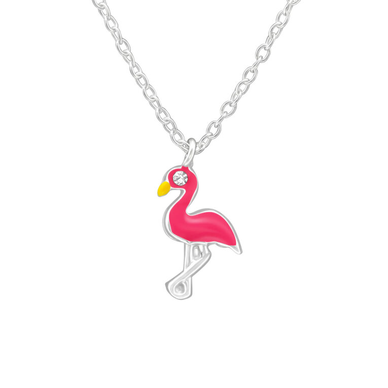 Flamingo Kinder Halskette 925 Silber IN UNSEREM Hundeshop günstig kaufen