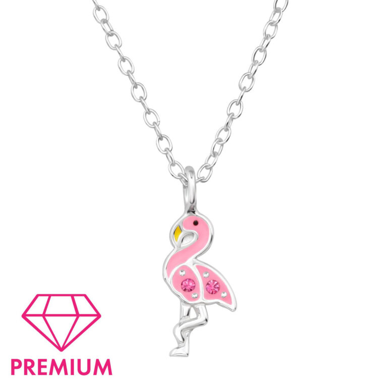 Flamingo Kinder Premium Halskette 925 Silber IN UNSEREM Hundeshop günstig kaufen
