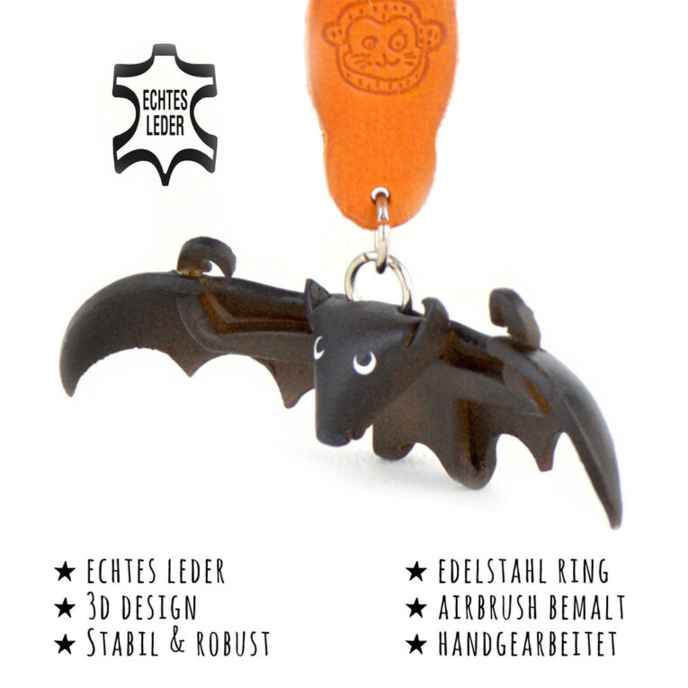 Fledermaus Schl?sselanh?nger aus Leder IN UNSEREM Hundeshop günstig kaufen