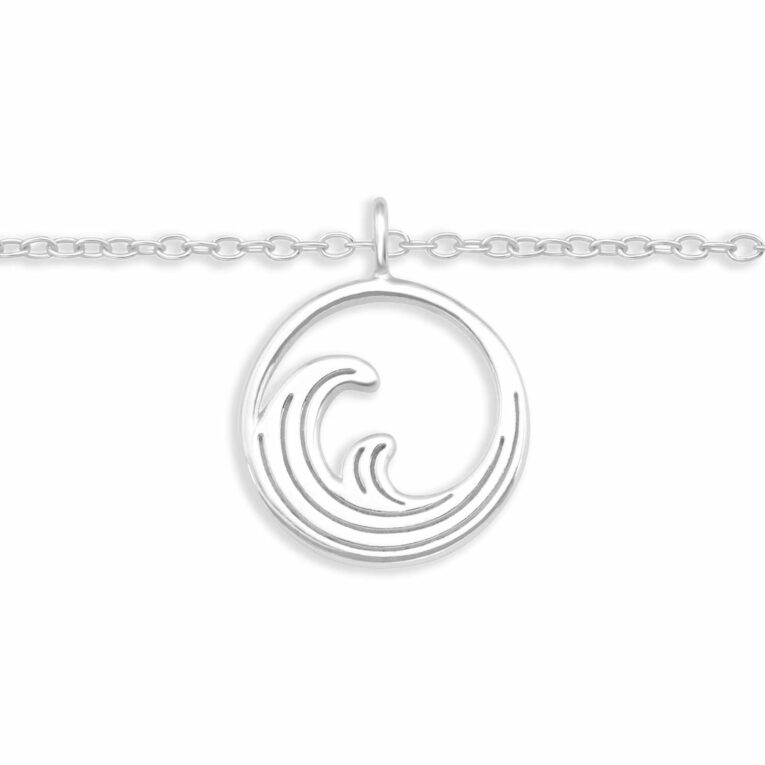 Fu?kettchen mit Sufer Welle aus 925 Silber IN UNSEREM Hundeshop günstig kaufen